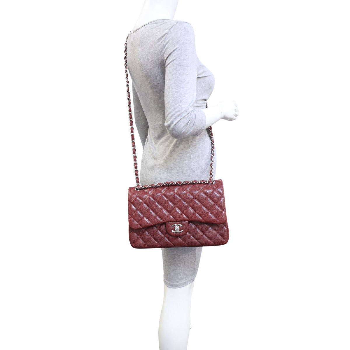 Chanel Classic Double Flap Jumbo | Burgundy