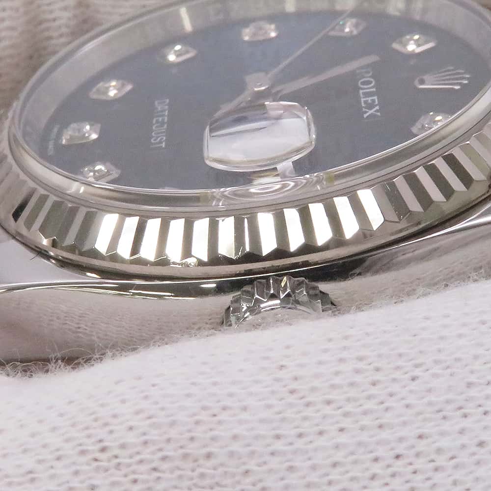 ROLEX Datejust W36mm Stainless Steel K18WG Blue Horicon Dial116234G