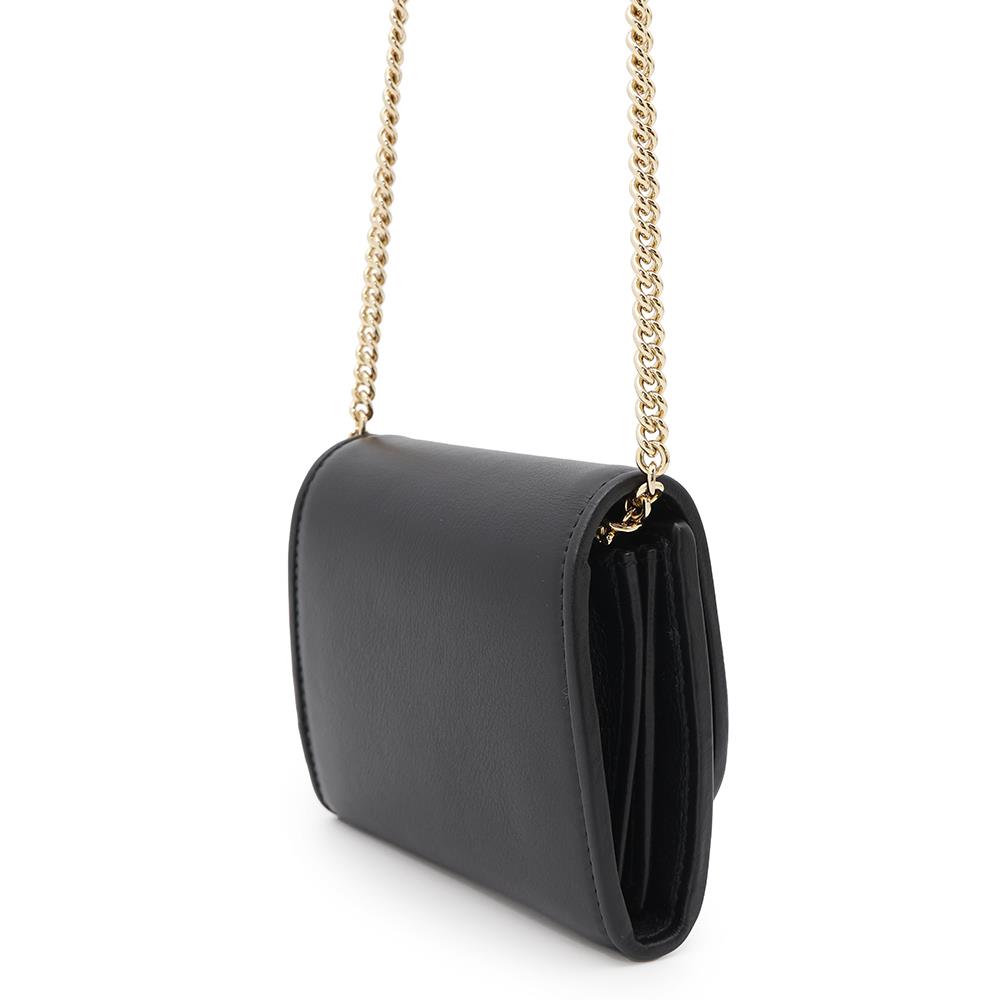 GUCCI Interlocking G Blondie Chain Wallet Black725219 Leather