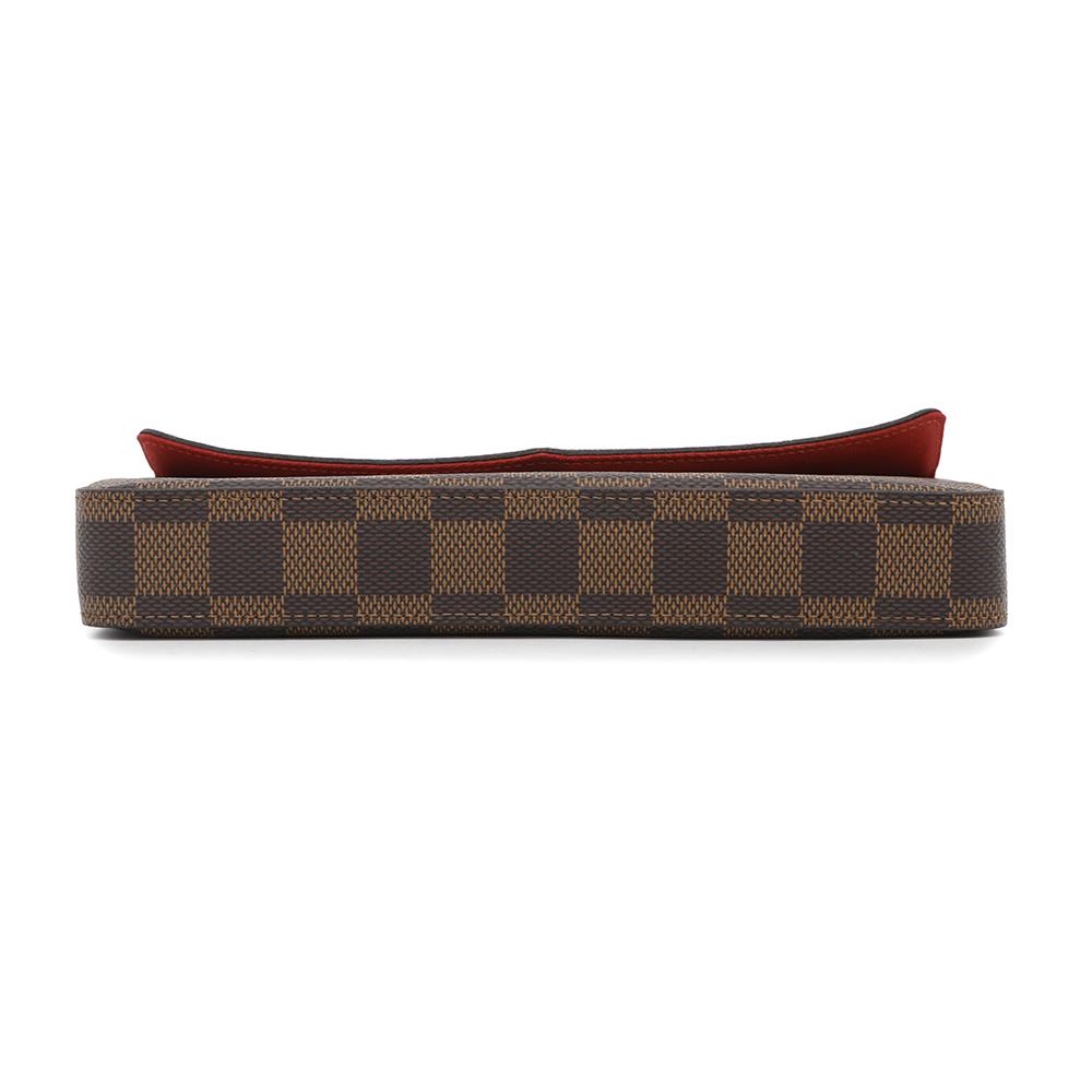 LOUIS VUITTON Felicie Pochette  RedN63032 Damier Ebene Canvas