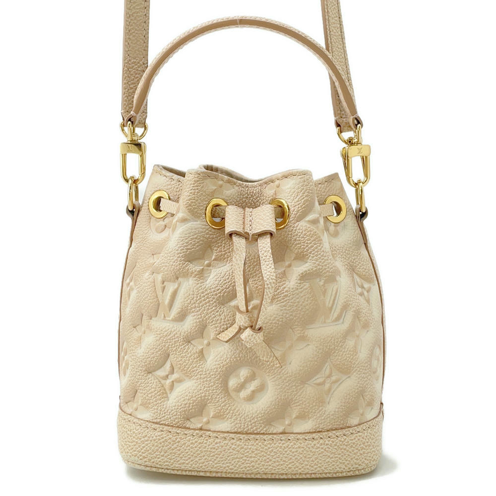 LOUIS VUITTON Nanonoe BeigeM81463 Monogram Empreinte Leather Summer Stardust