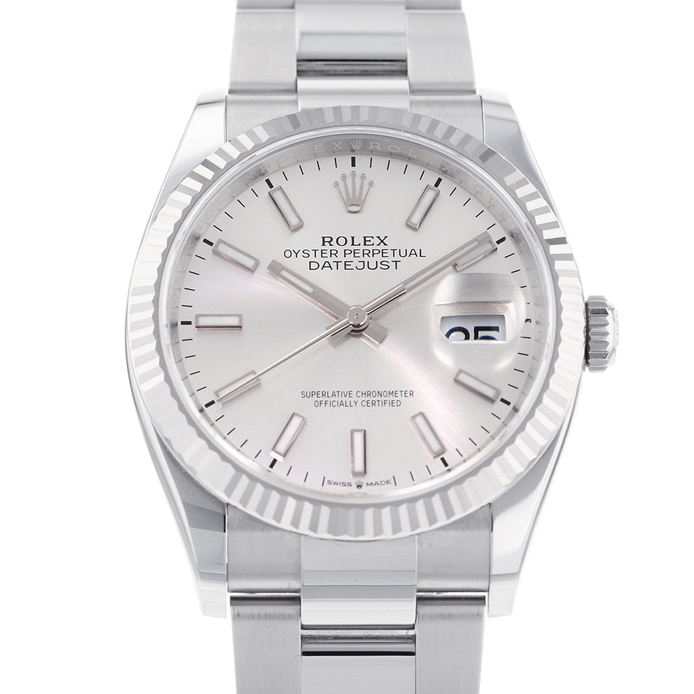 ROLEX Datejust 36 W36mm Stainless Steel K18WG Silver Dial126234