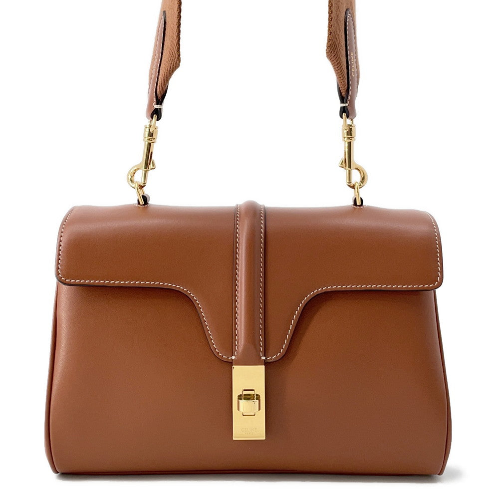 CELINE Teen Soft 16 (Season) Shoulder Tan196853CR4.04LU Calf Leather