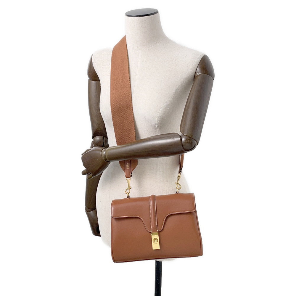 CELINE Teen Soft 16 (Season) Shoulder Tan196853CR4.04LU Calf Leather
