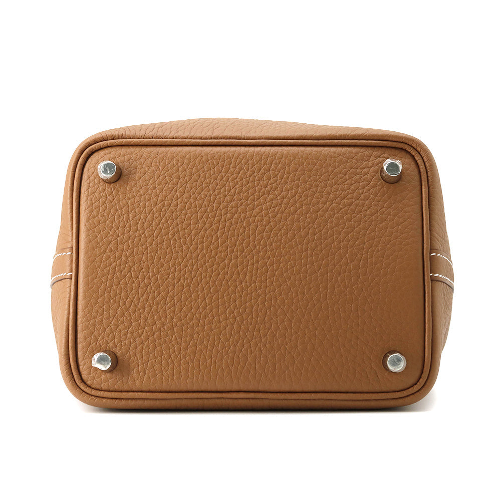 HERMES Picotin Lock Gold Taurillon Clemence Size PM