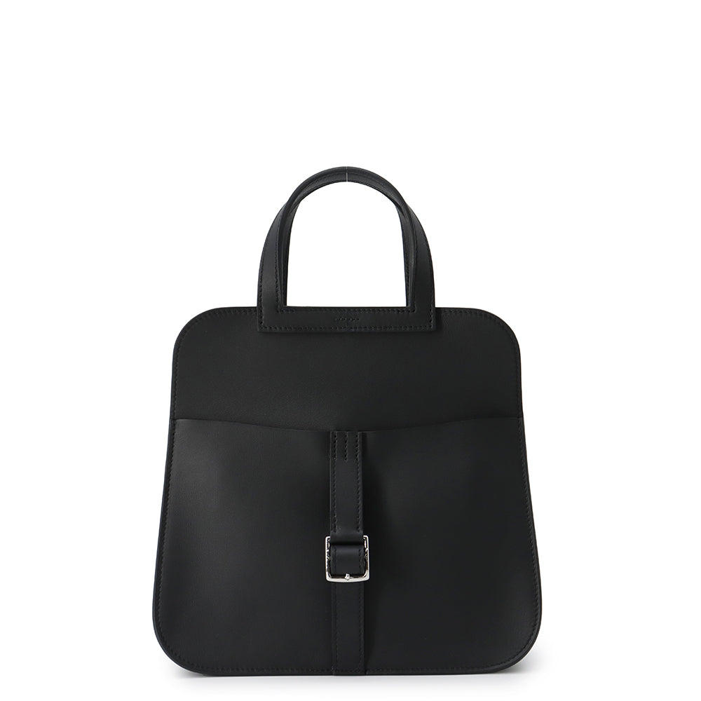 HERMES Halzan Black Swift Leather Size Mini