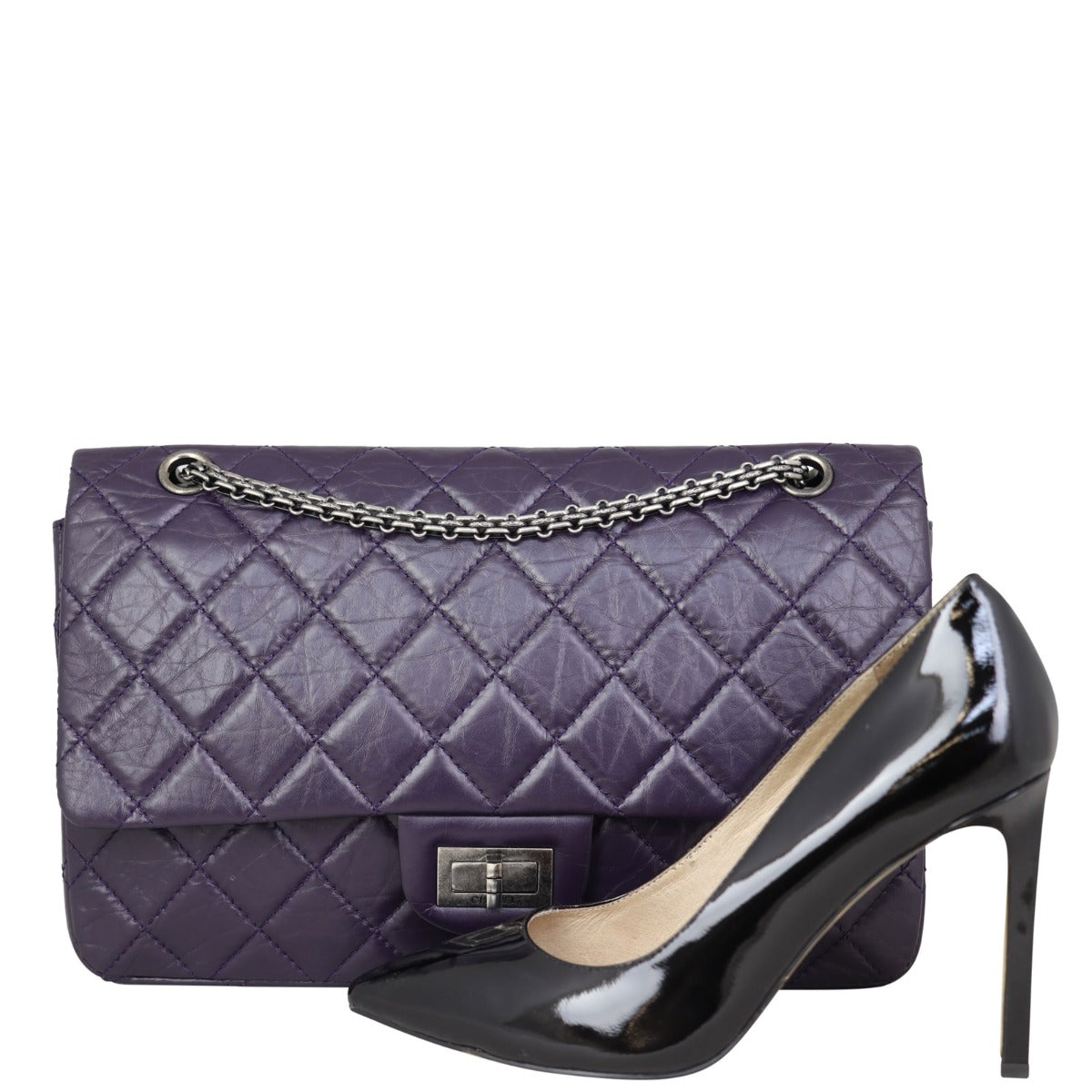 Chanel 2.55 Reissue 227 Double Flap Bag | Purple