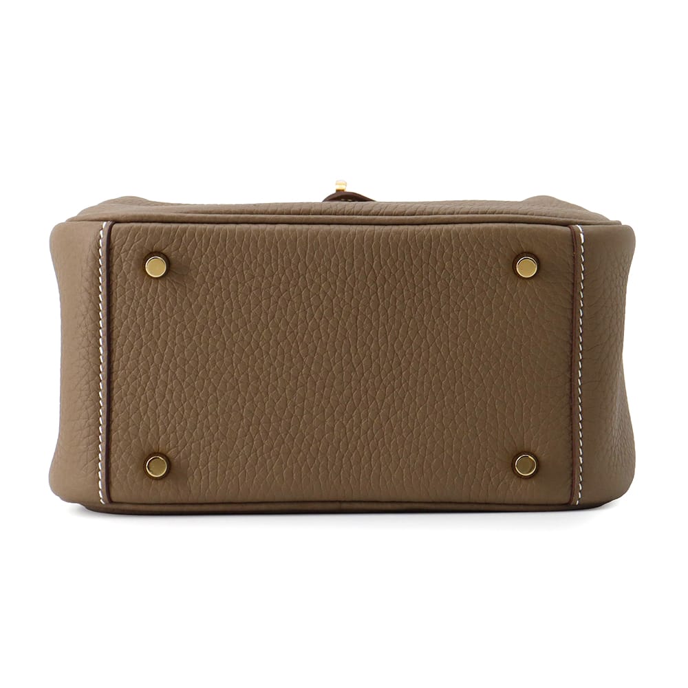 HERMES Lindy Etoupe Taurillon Clemence Size Mini
