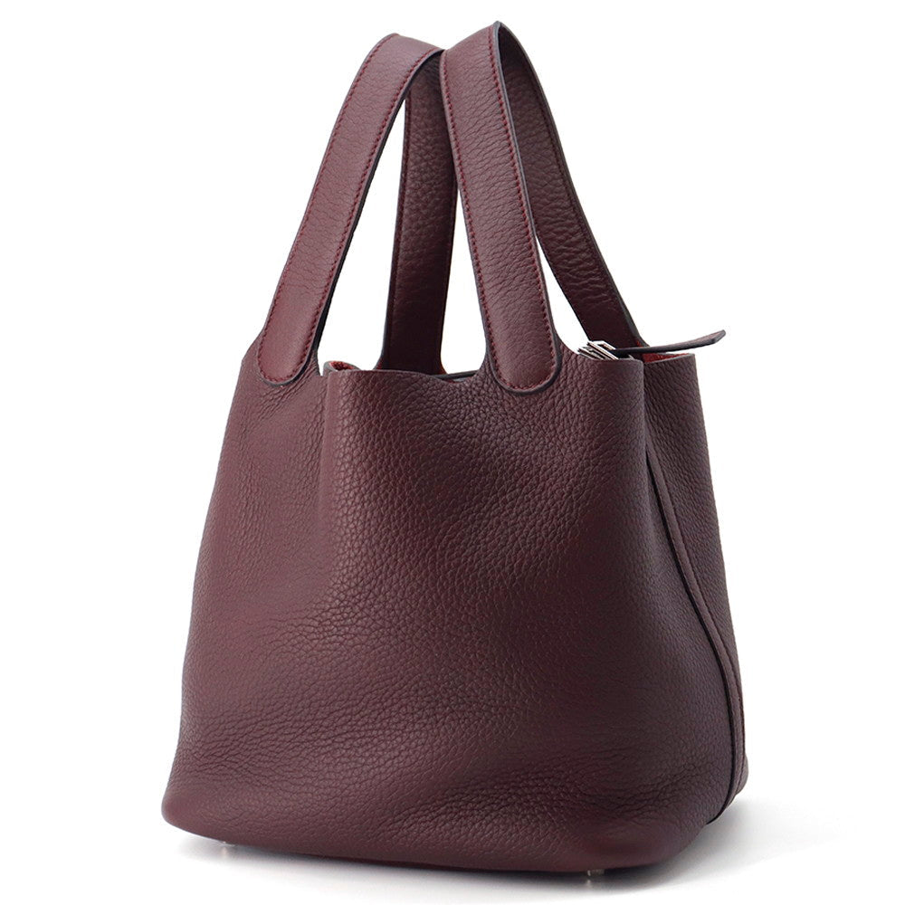 HERMES Picotin Prune Taurillon Clemence Size MM