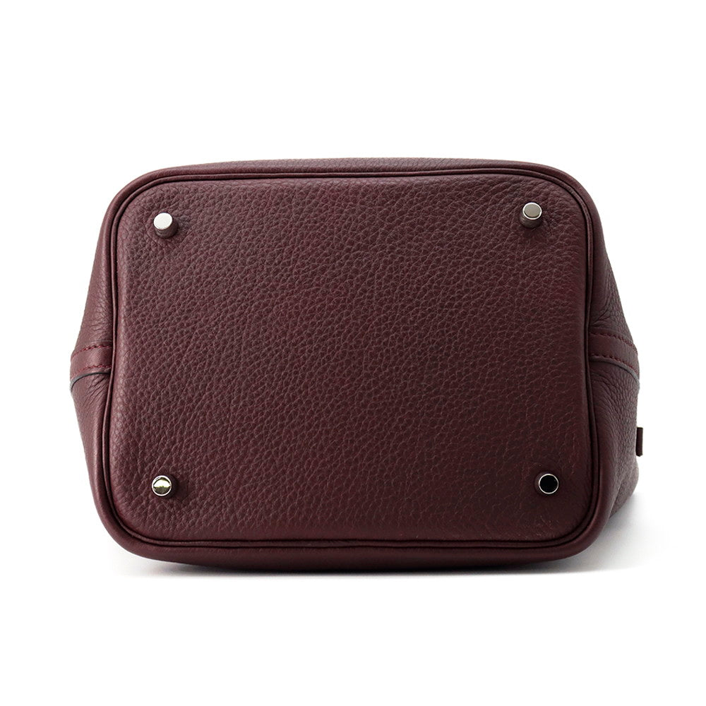 HERMES Picotin Prune Taurillon Clemence Size MM