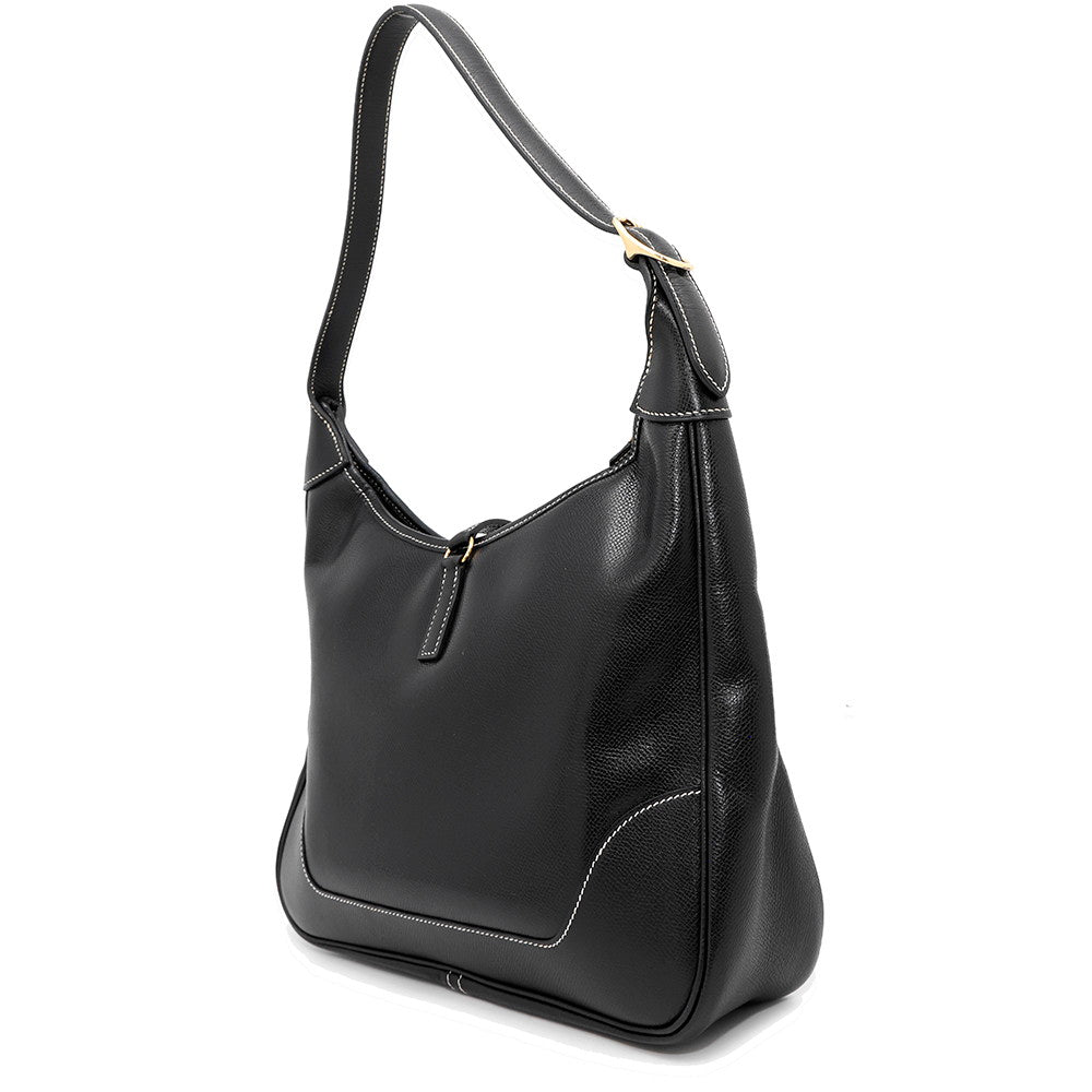 HERMES Trim Black Courchevel Size 31