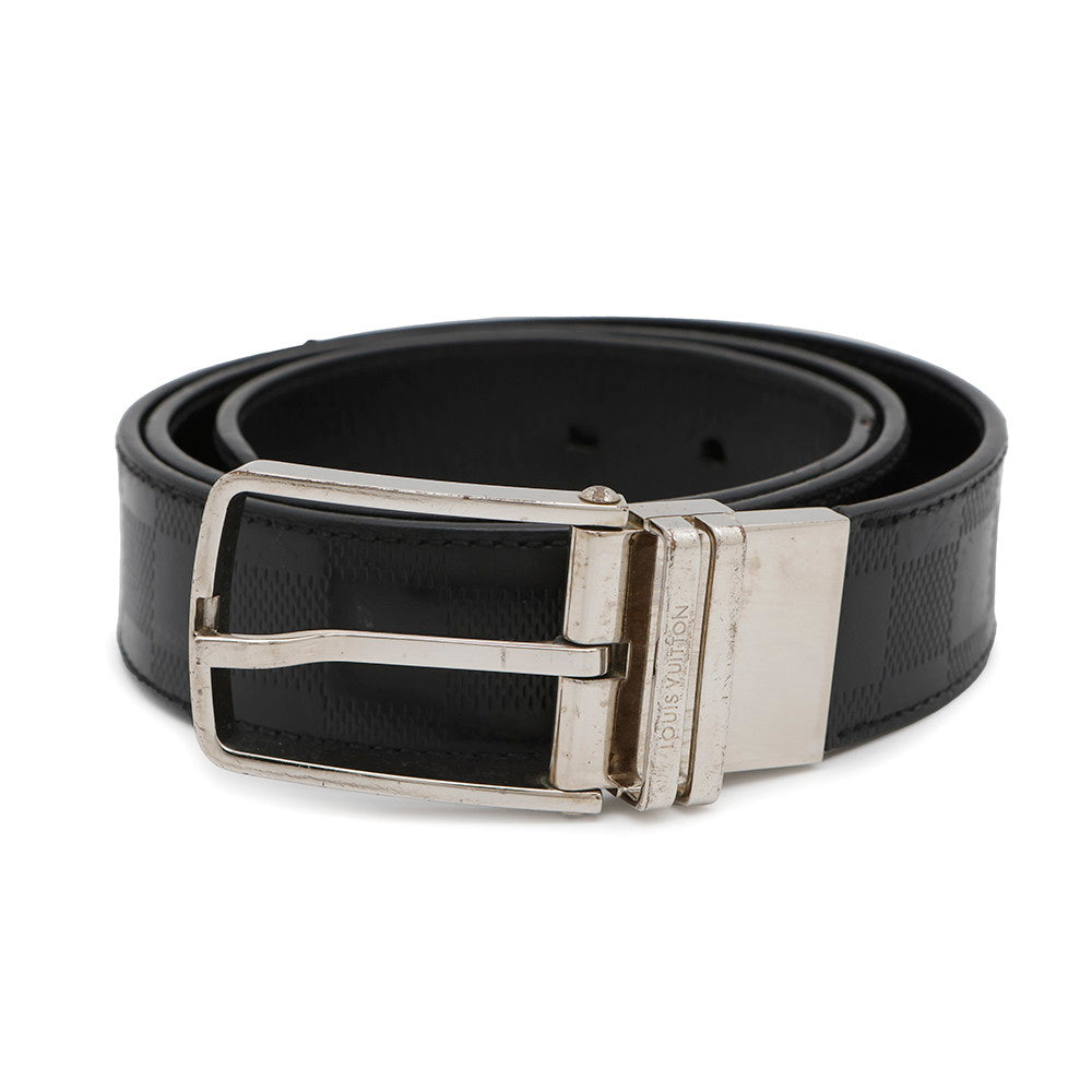 LOUIS VUITTON Beltã»Boston Size 90 NoirM9674 Damier Infini Leather