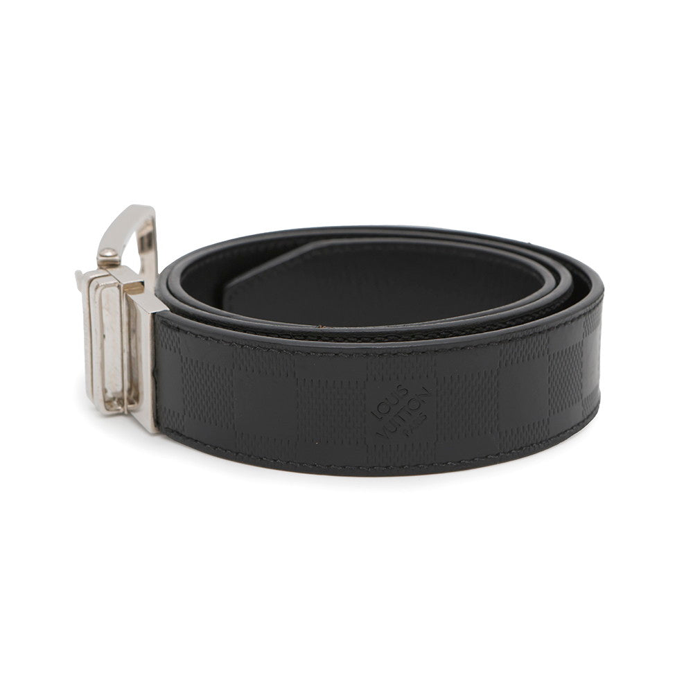 LOUIS VUITTON Beltã»Boston Size 90 NoirM9674 Damier Infini Leather