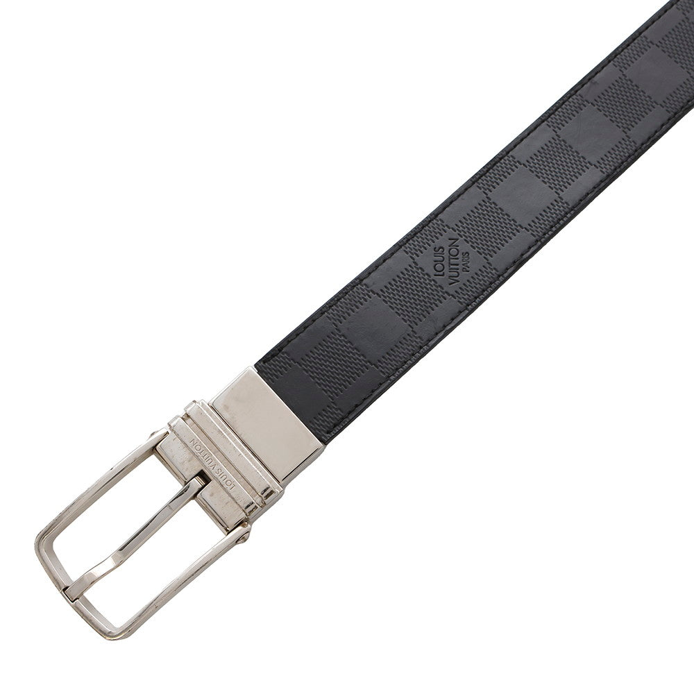 LOUIS VUITTON Beltã»Boston Size 90 NoirM9674 Damier Infini Leather