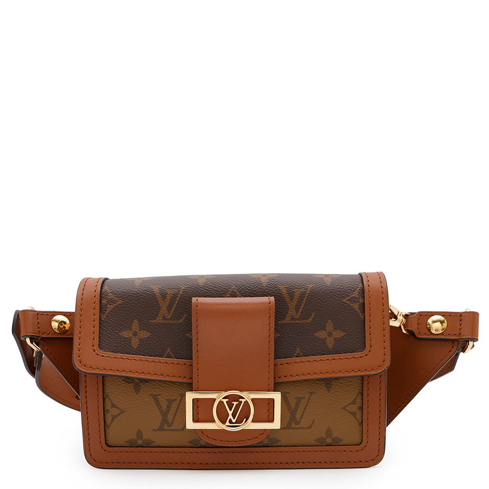 LOUIS VUITTON Bumbagã»Dauphine NoirM44586 Monogram Monogram Reverse Canvas
