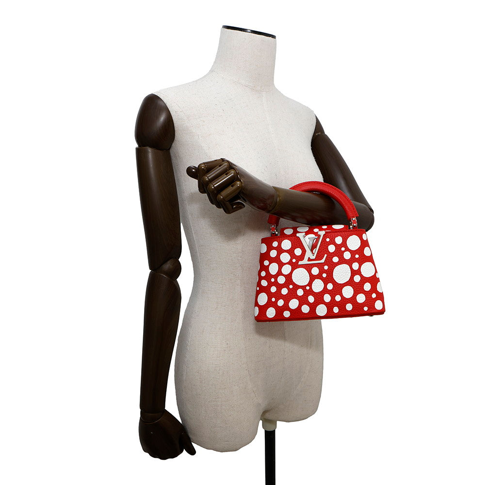 LOUIS VUITTON LV Ã YK Capucines RedM21692 Calf Leather Infinity Dot Size MINI