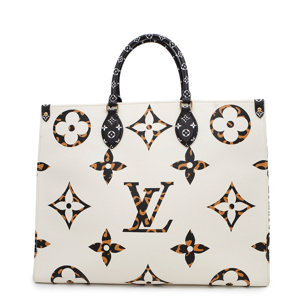 LOUIS VUITTON Onthego IvoireM44675 Monogram / Jungle Size GM