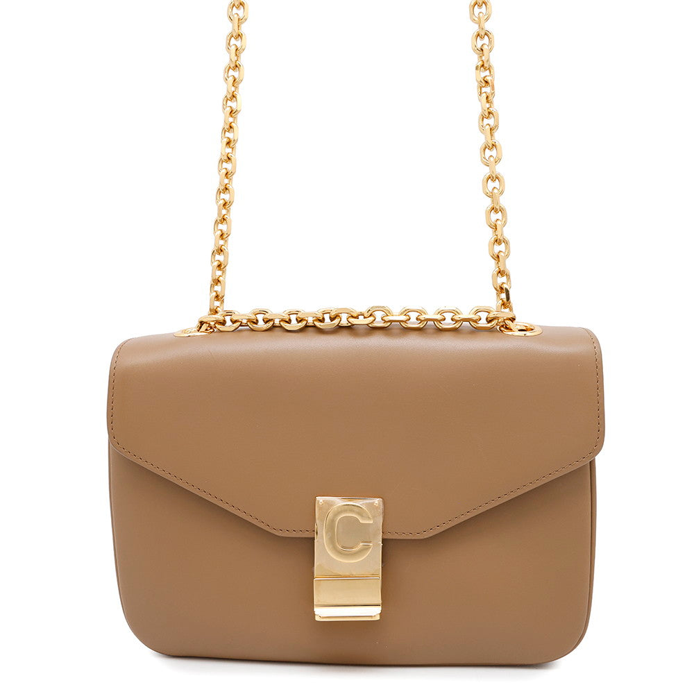 CELINE CMedium ChainShoulder Beige187253 Calf Leather