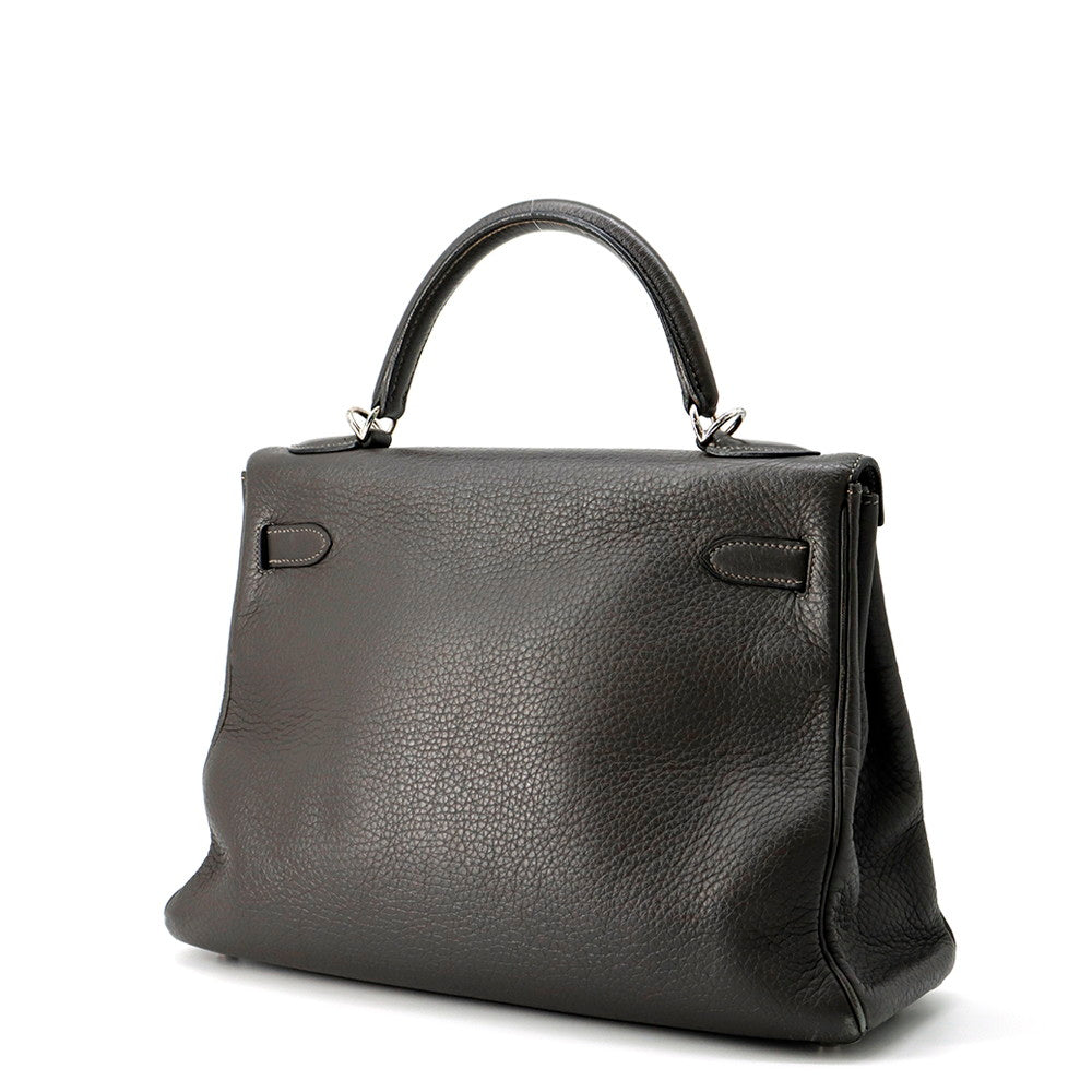 HERMES Kelly Retourne Graphite Togo Leather Size 32