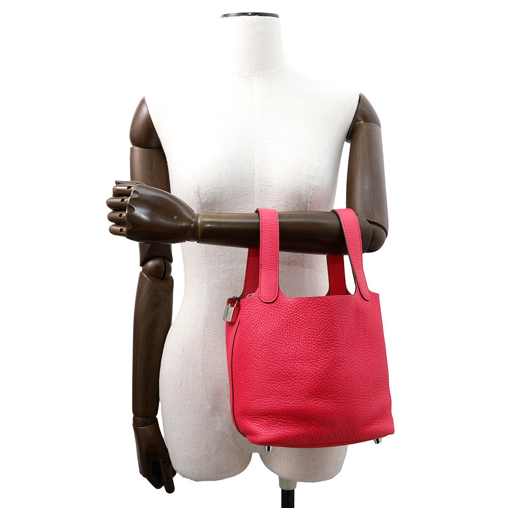HERMES Picotin Lock Rose Extreme Taurillon Clemence Size PM