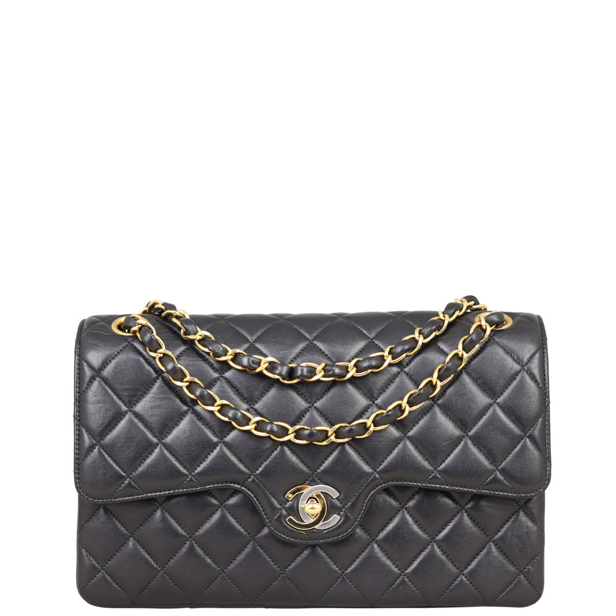 Chanel Two Tone CC Double Flap Medium