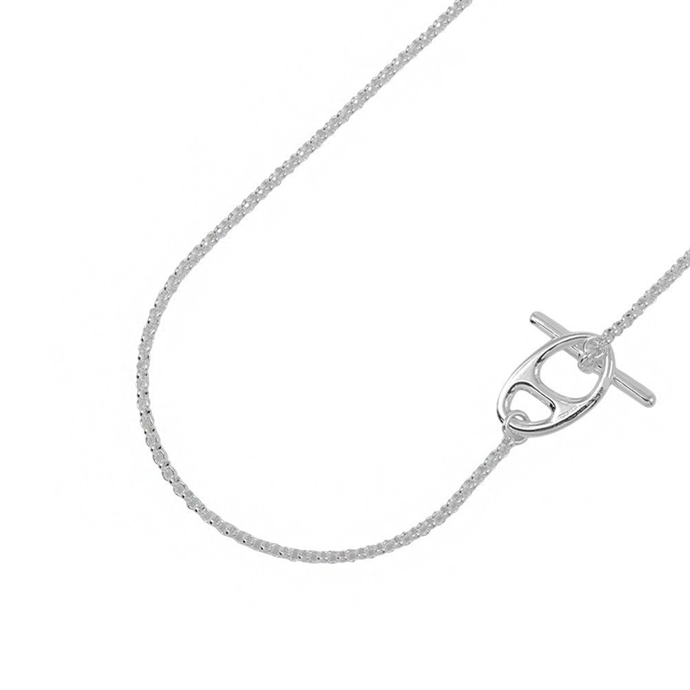 HERMES Chaine d'Ancre Punk Necklace Size 40 SV925