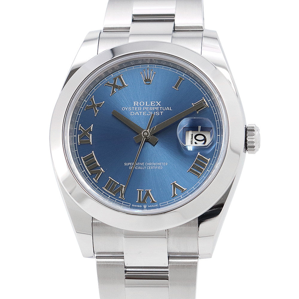 ROLEX Datejust W41mm Stainless Steel Azzurro Blue Dial126300