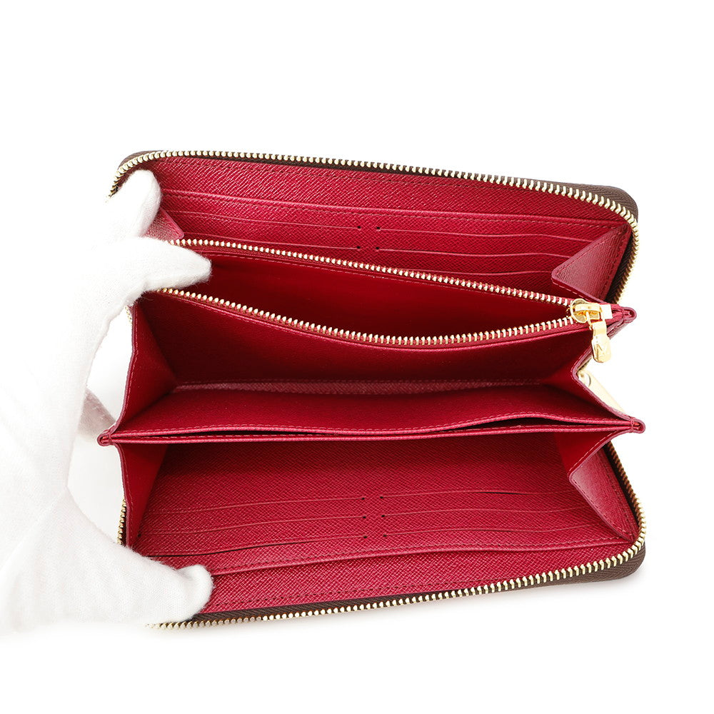 LOUIS VUITTON Zippy Wallet FuchsiaM41895 Monogram