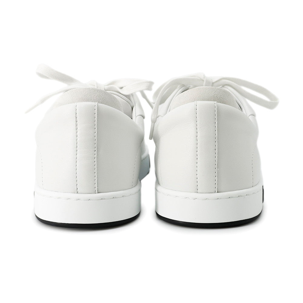 HERMES Sneakers ãKidã White Leather Velour Size 43.5