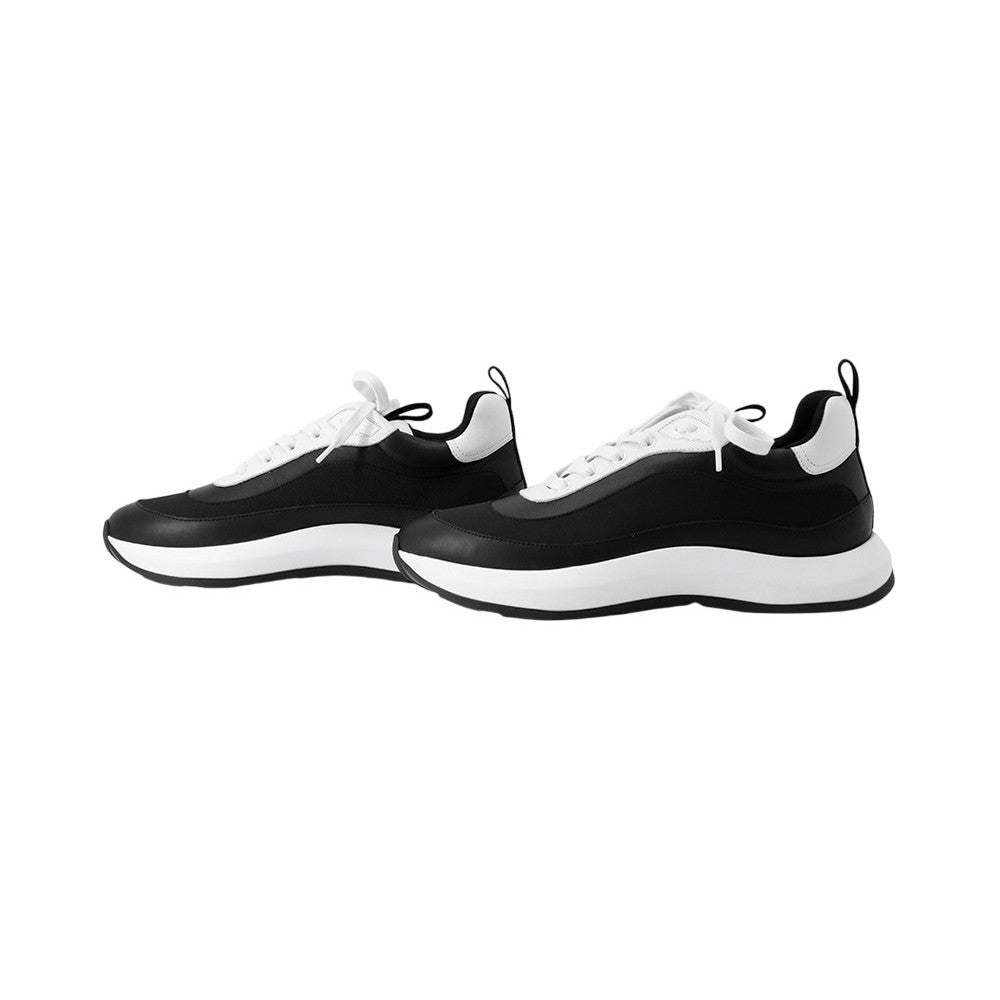HERMES SneakersãGramã Black/White Technical Fabric Calf Leather Size 41