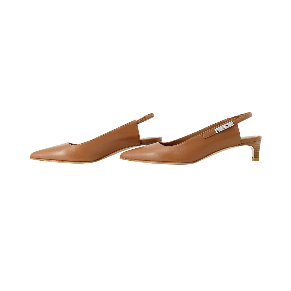 HERMES Pumps ãLavaâã 40 Gold Leather Size 37 2/1