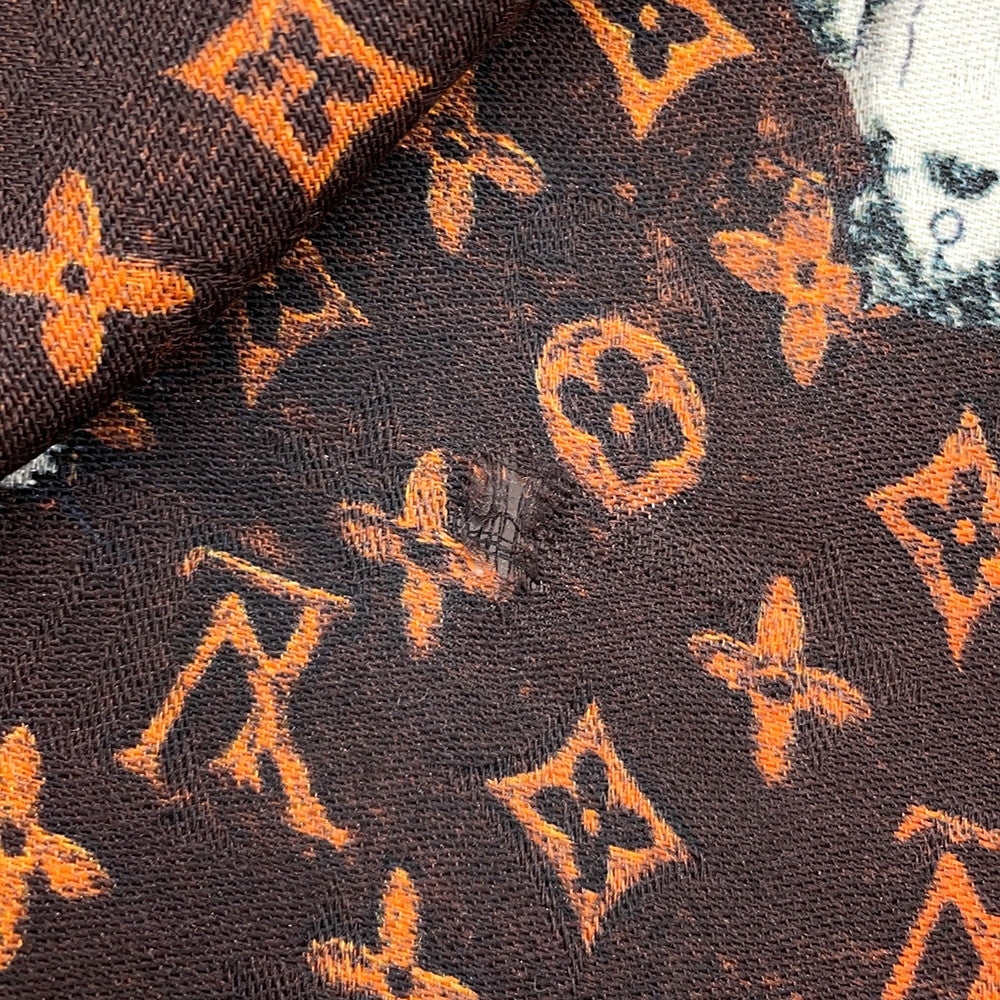 LOUIS VUITTON Stoleã»Catogram Brown/OrangeMP2265 Wool 61% Silk39%