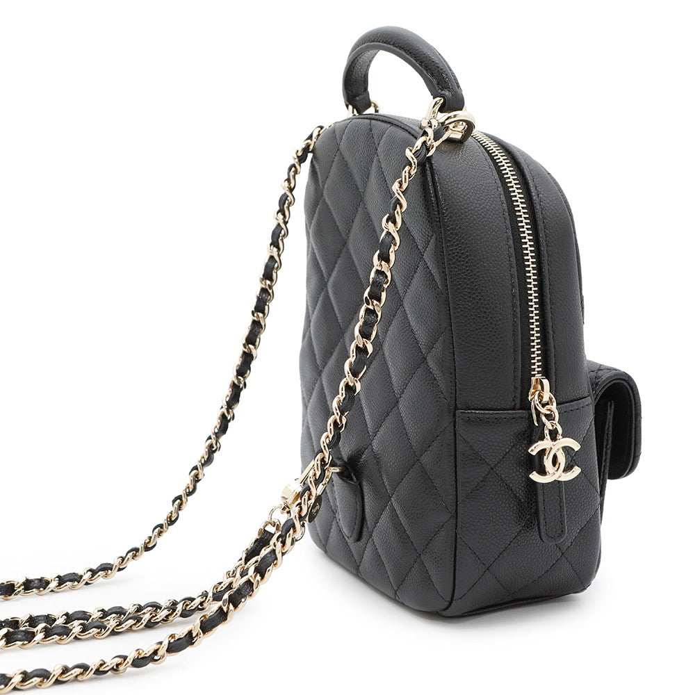 CHANEL Matelasse Backpack BlackAP3753 Caviar Leather Size Mini