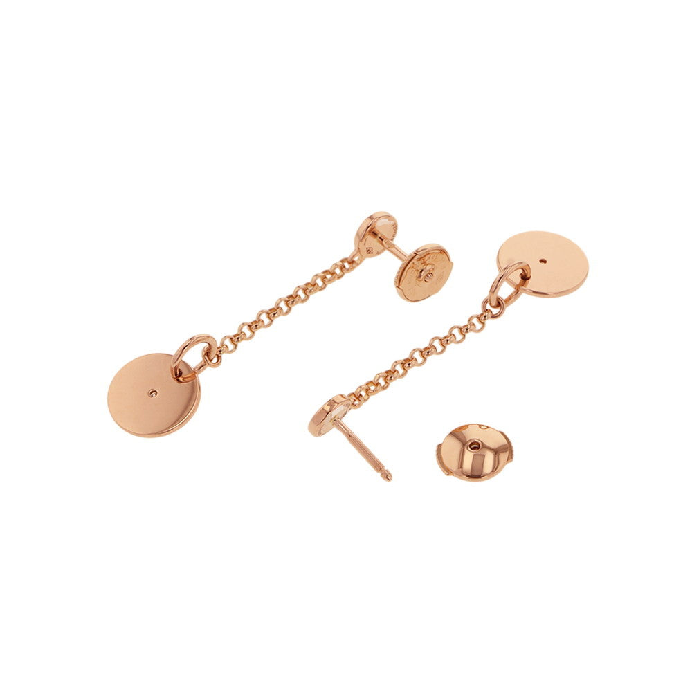 HERMES Gambade Clous de Sel Earrings DiamondH216532B 00 18K Pink Gold