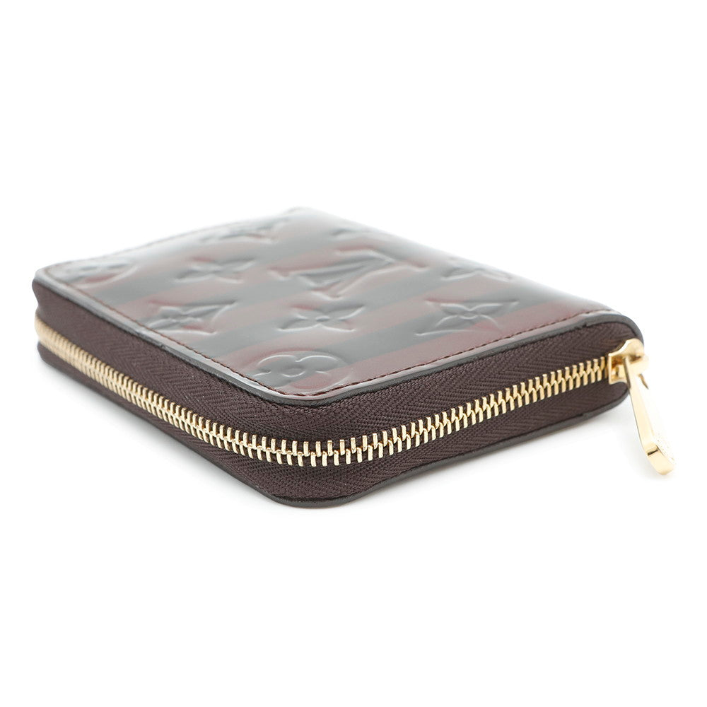 LOUIS VUITTON Zippy Coin Purse Amarante/Rouge FauvisteM91719 Monogram Vernis Leather Rayures