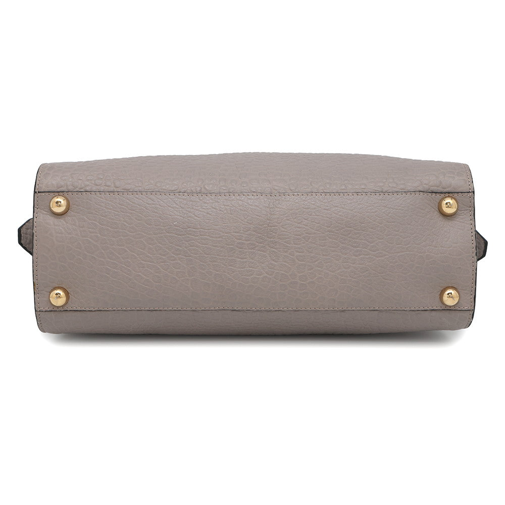 BURBERRY Medium Clifton Insignia Gray3971049 Leather