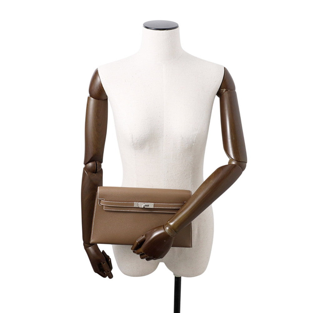 HERMES kelly elan Etoupe Veau Madame