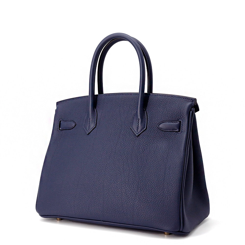HERMES Birkin blue navy Togo Leather Size 30