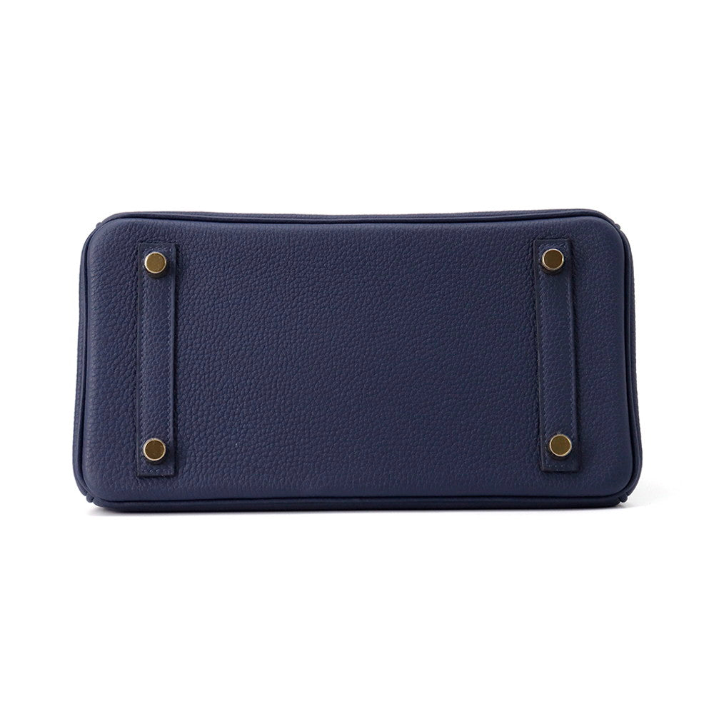 HERMES Birkin Blue Abysse Togo Leather Size 25