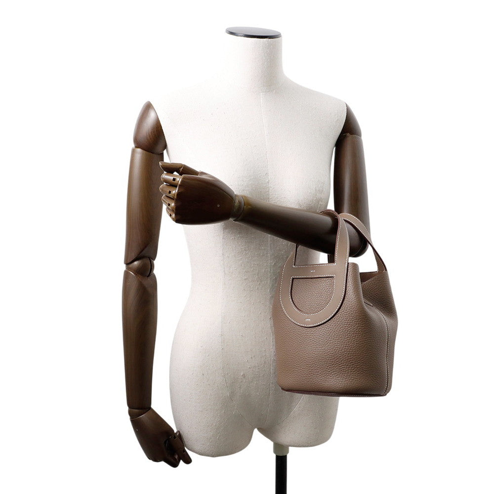 HERMES in-the-loop Tote Bag Etoupe Taurillon Clemence Swift Leather Size 18