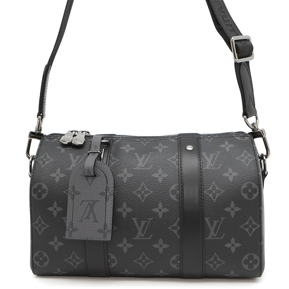 LOUIS VUITTON Cityã»Keepall NoirM45936 Monogram Eclipse Monogram Eclipse Reverse