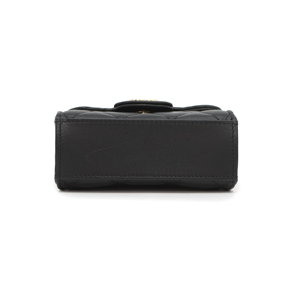CHANEL Matelasse Top Handle ChainClutch Bag BlackAP2682 Lambskin