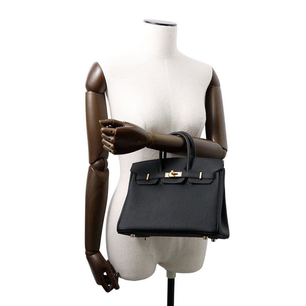 HERMES Birkin Black Togo Leather Size 25