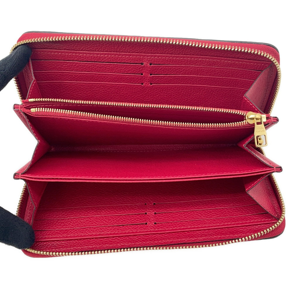 LOUIS VUITTON Zippy Wallet CeriseM60737 Monogram Empreinte Leather