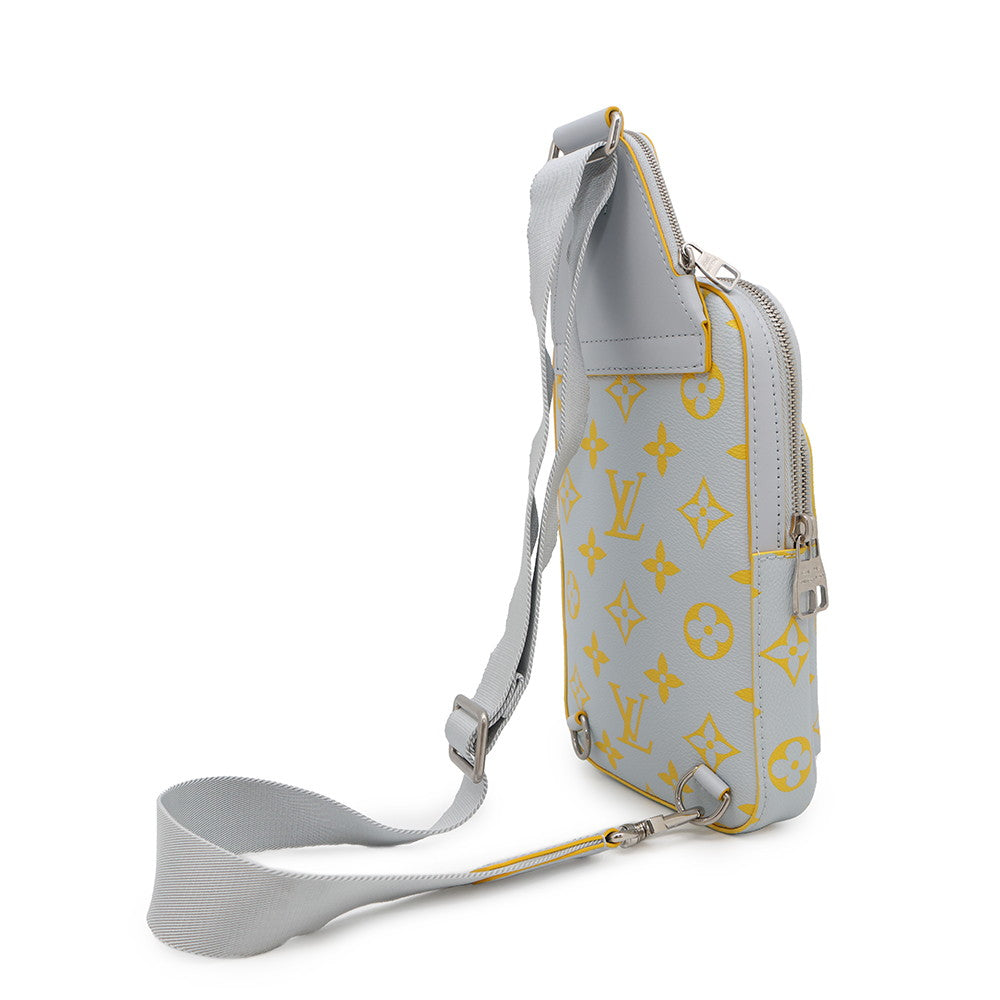 LOUIS VUITTON Avenue Sling Bag Gray/YellowM15078 Monogramã»Glow