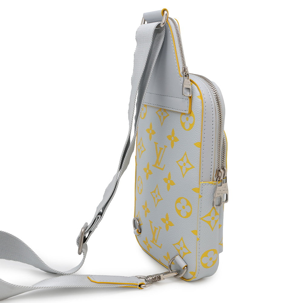 LOUIS VUITTON Avenue Sling Bag Gray/YellowM15078 Monogramã»Glow
