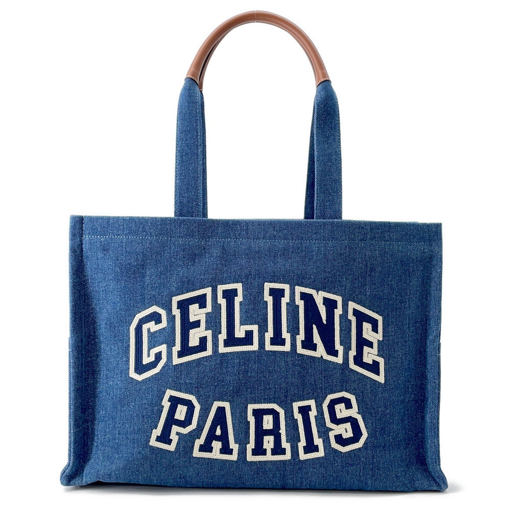 CELINE Cabas Blue196762 Denim Size Large
