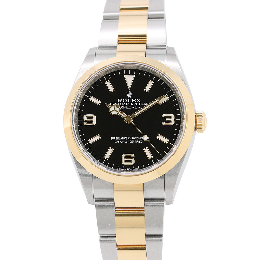 ROLEX Explorer 36 W36mm Stainless Steel K18YG Black Dial124273