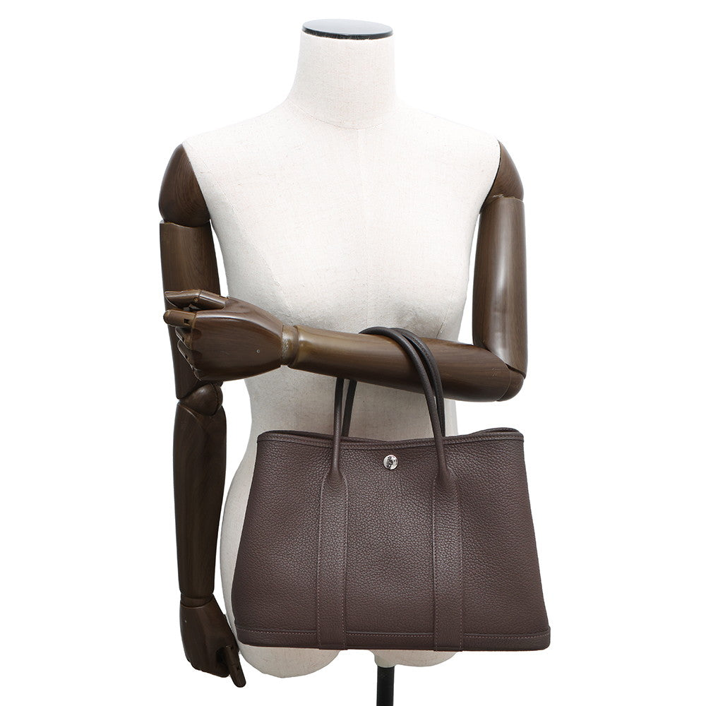 HERMES Garden Party Ebene Negonda Leather Size TPM