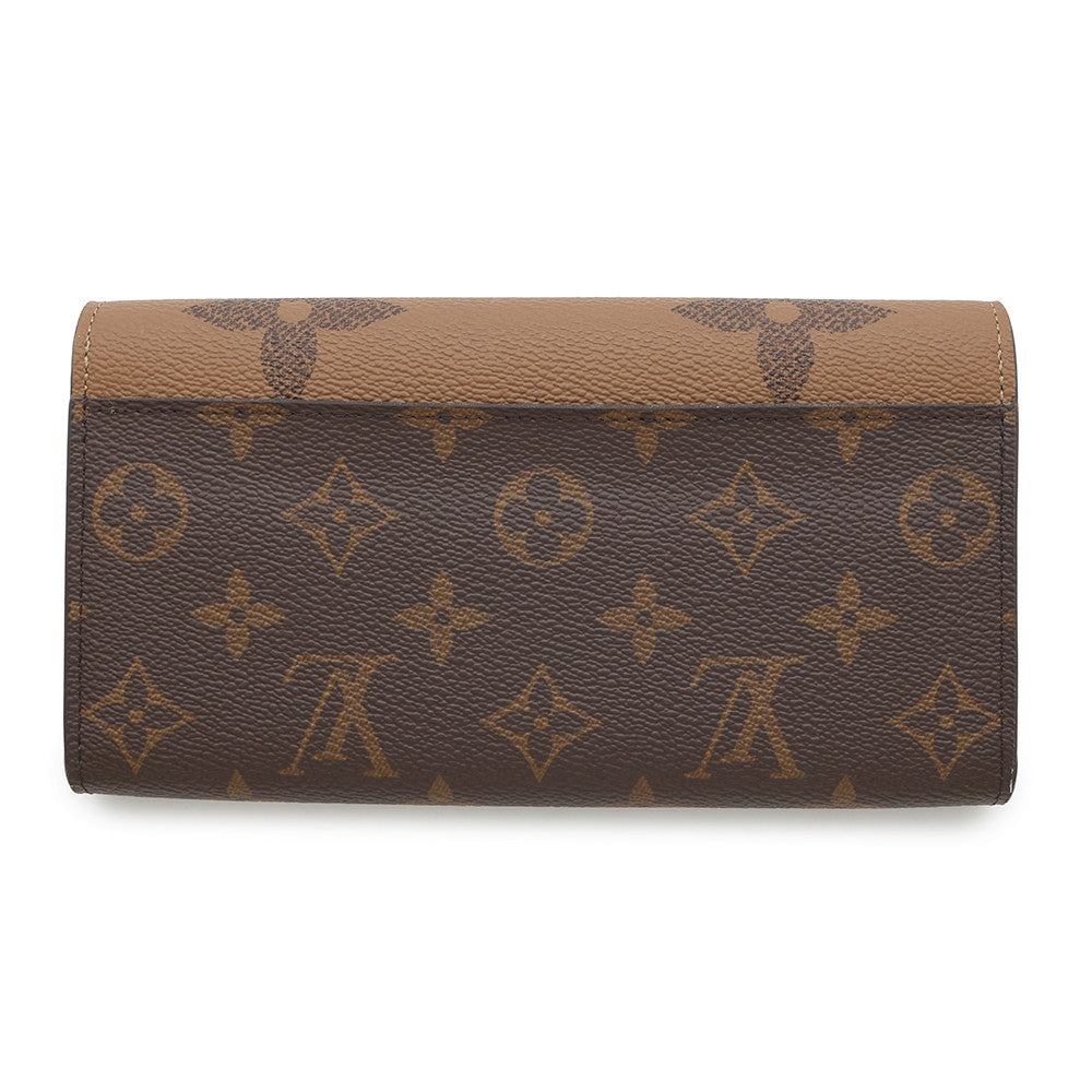 LOUIS VUITTON Portefeuille Sarah NoirM80726 Monogram Reverse Canvas/Monogram